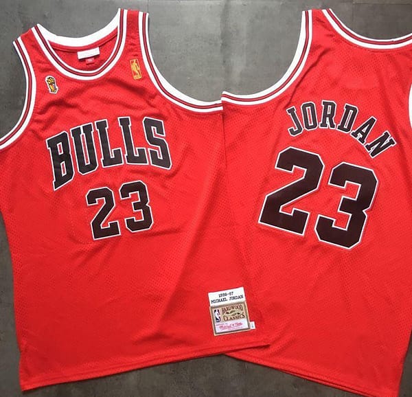 Men's Michael Jordan Red Retro Classic Team Jersey
