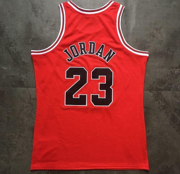 Men's Michael Jordan Red Retro Classic Team Jersey - Image 3
