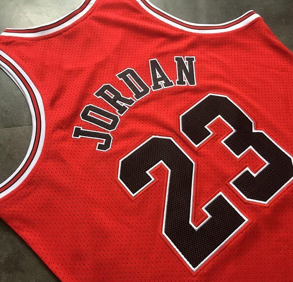 Men's Michael Jordan Red Retro Classic Team Jersey - Image 10