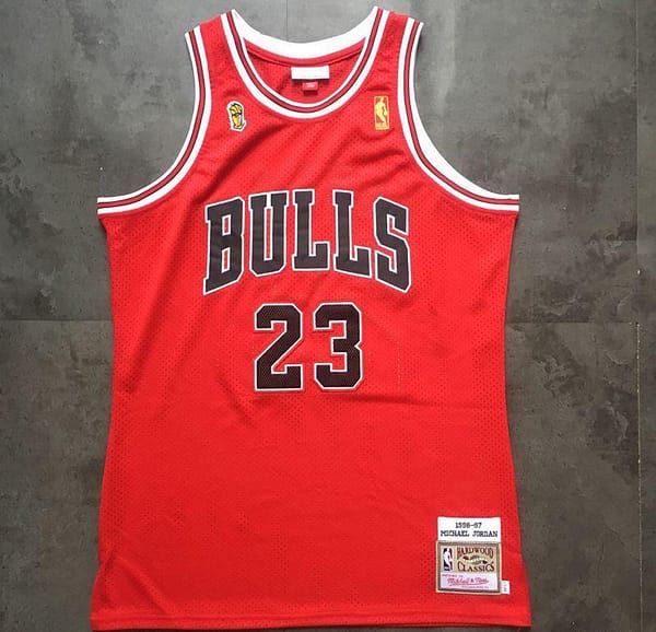 Men's Michael Jordan Red Retro Classic Team Jersey - Image 12