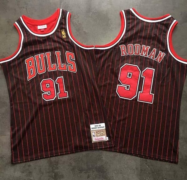 Men's Dennis Rodman Black Retro Classic Team Jersey