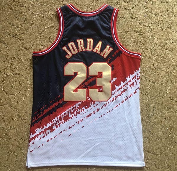 Men's Michael Jordan Black And White Retro Classic Team Jersey - Image 8
