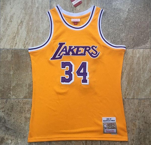 Men's Shaquille O'Neal Yellow Retro Classic Team Jersey - Image 2