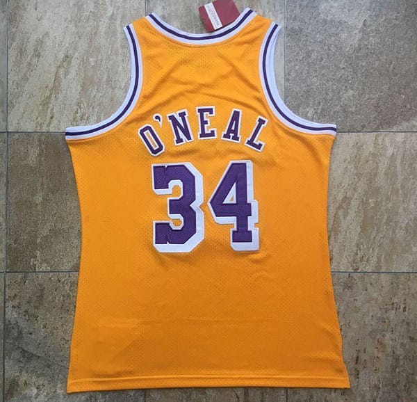 Men's Shaquille O'Neal Yellow Retro Classic Team Jersey - Image 7