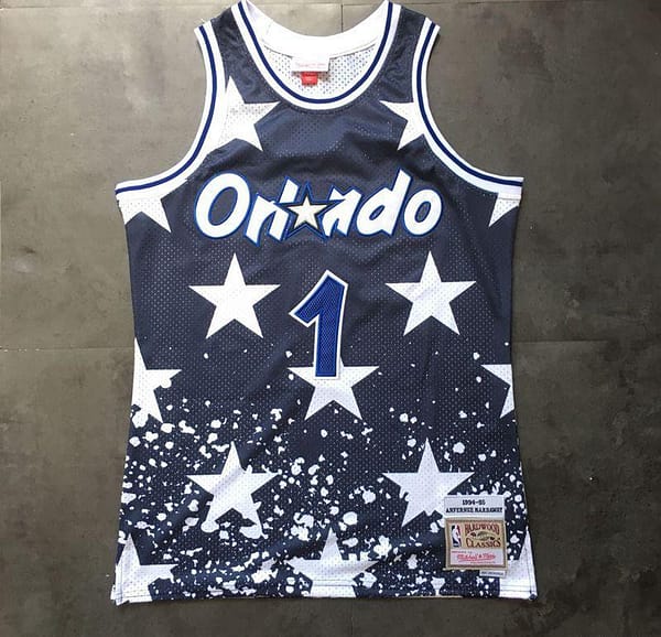 Men's Anfernee Hardaway Blue Retro Classic Team Jersey - Image 9