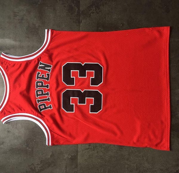 Men's Scottie Pippen Red Retro Classic Team Jersey - Image 9
