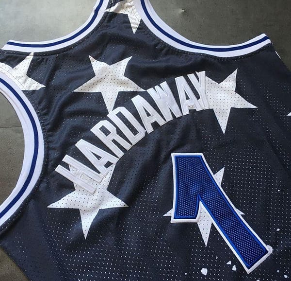 Men's Anfernee Hardaway Blue Retro Classic Team Jersey - Image 7