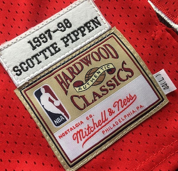 Men's Scottie Pippen Red Retro Classic Team Jersey - Image 7