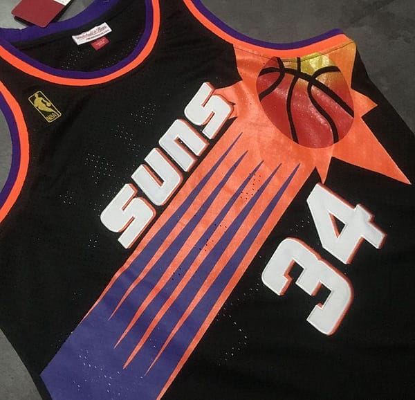 Men's Charles Barkley Black Retro Classic Team Jersey - Image 5