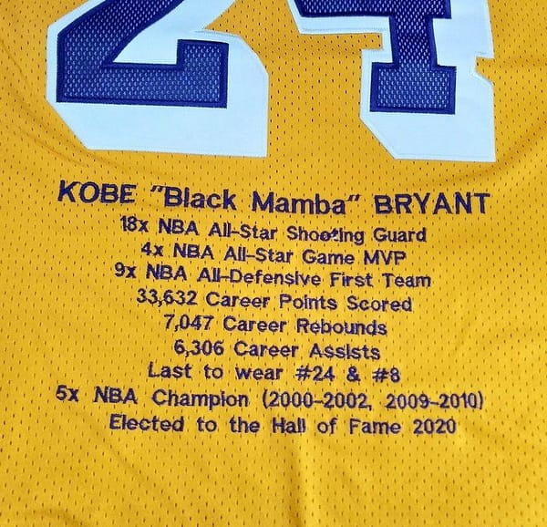 Men's Kobe Bryant Yellow Retro Classic Team Jersey - Image 2