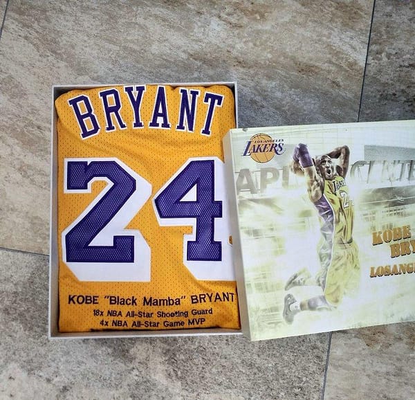 Men's Kobe Bryant Yellow Retro Classic Team Jersey - Image 4