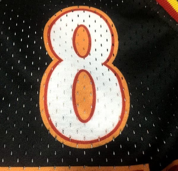 Men's Steve Delano Smith Black And Red Retro Classic Team Jersey - Image 7