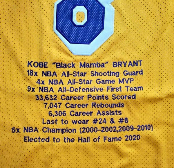 Men's Kobe Bryant Yellow Retro Classic Team Jersey - Image 6