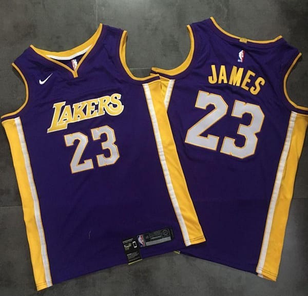 Men's LeBron James Purple Retro Classic Team Jersey