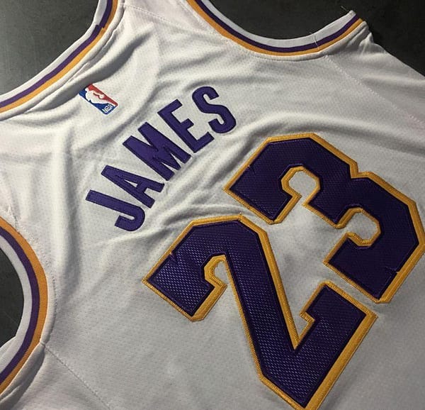 Men's LeBron James White Retro Classic Team Jersey - Image 9