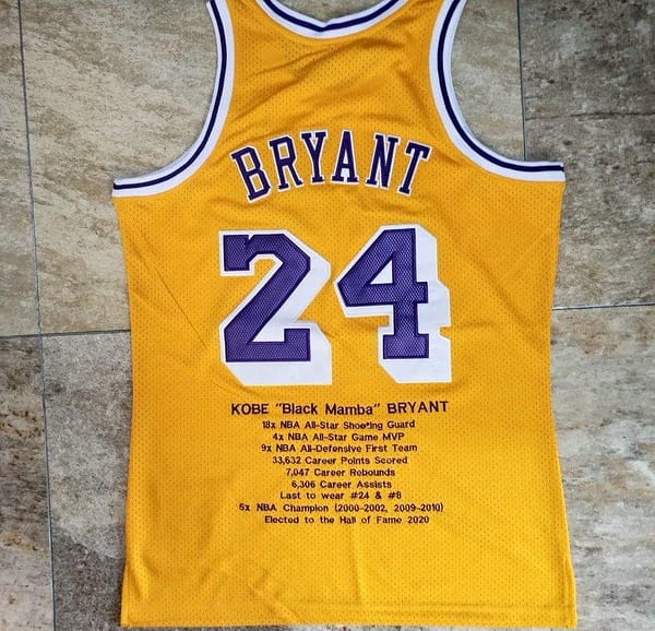 Men's Kobe Bryant Yellow Retro Classic Team Jersey - Image 3