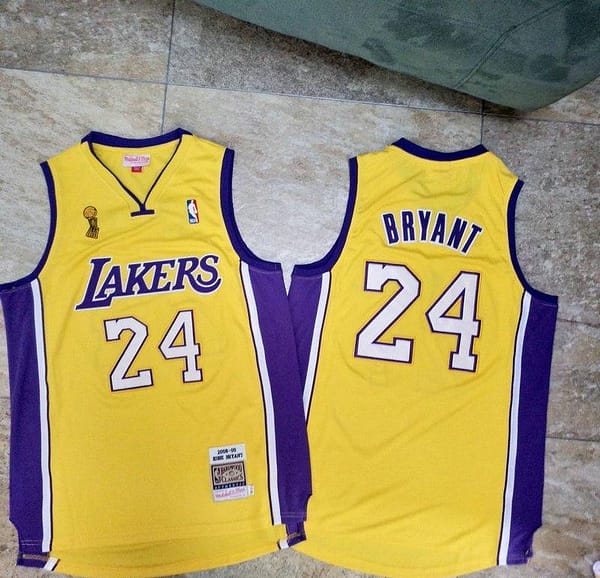 Men's Kobe Bryant Yellow Retro Classic Team Jersey