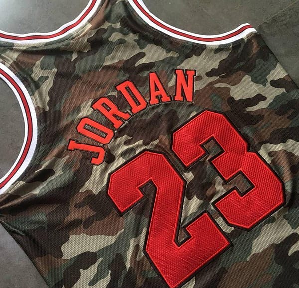 Men's Michael Jordan Camouflage Retro Classic Team Jersey - Image 8