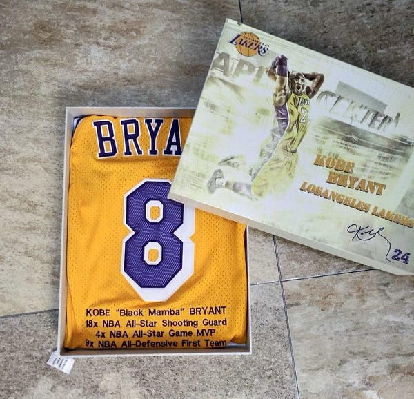 Men's Kobe Bryant Yellow Retro Classic Team Jersey - Image 8