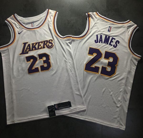 Men's LeBron James White Retro Classic Team Jersey