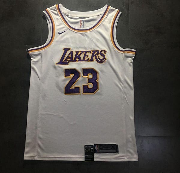 Men's LeBron James White Retro Classic Team Jersey - Image 2