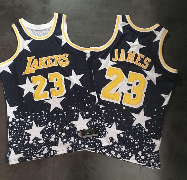 Men's LeBron James Black Retro Classic Team Jersey
