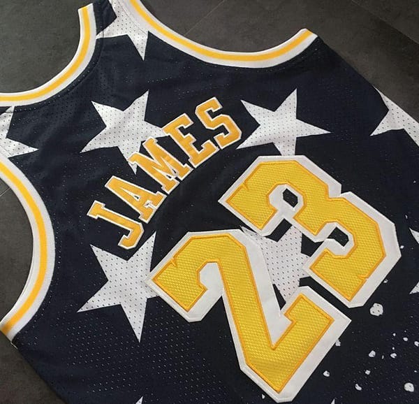 Men's LeBron James Black Retro Classic Team Jersey - Image 2