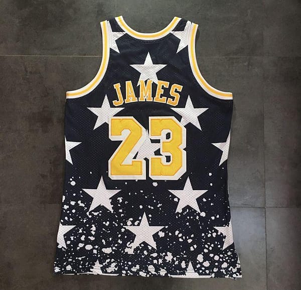 Men's LeBron James Black Retro Classic Team Jersey - Image 3