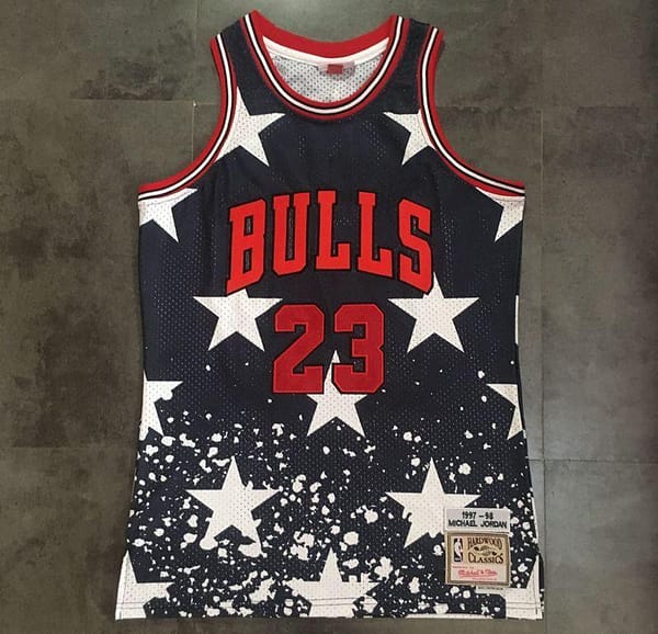 Men's Michael Jordan Black Retro Classic Team Jersey - Image 2