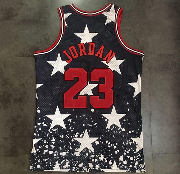 Men's Michael Jordan Black Retro Classic Team Jersey - Image 7