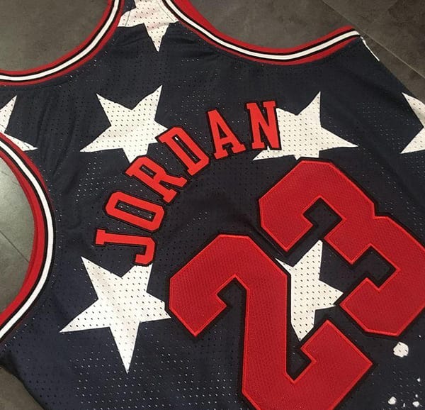 Men's Michael Jordan Black Retro Classic Team Jersey - Image 9