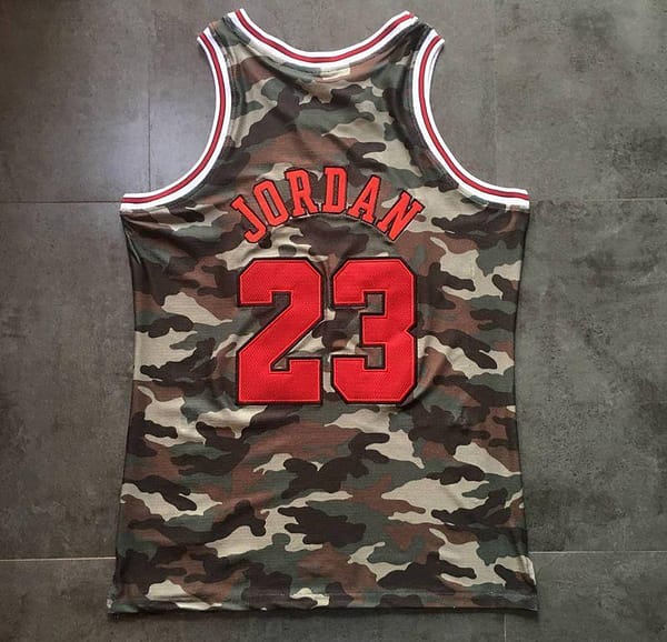 Men's Michael Jordan Camouflage Retro Classic Team Jersey - Image 10