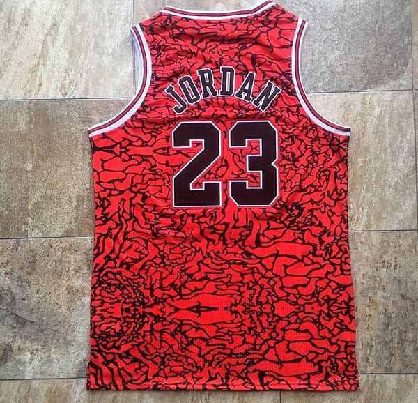 Men's Michael Jordan Red Retro Classic Team Jersey - Image 5