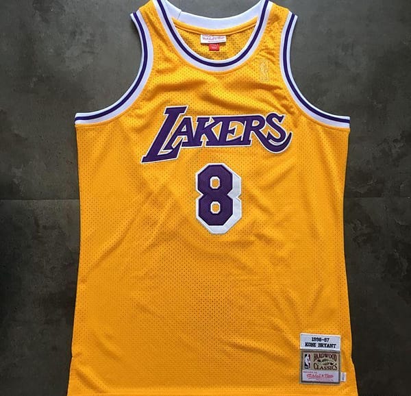 Men's Kobe Bryant Yellow Retro Classic Team Jersey - Image 2