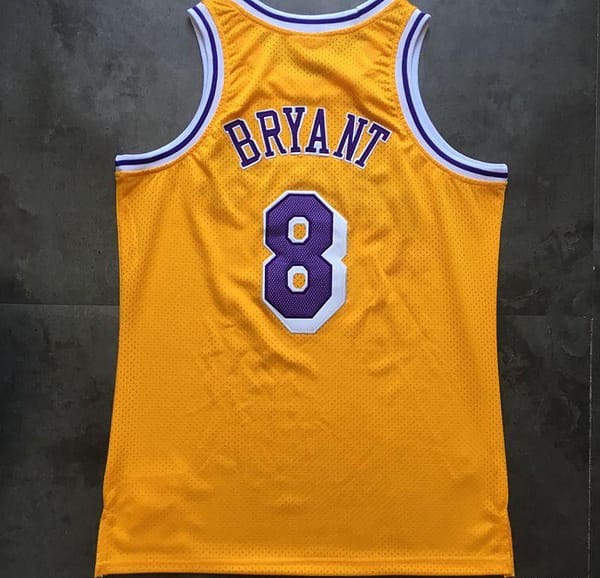 Men's Kobe Bryant Yellow Retro Classic Team Jersey - Image 7