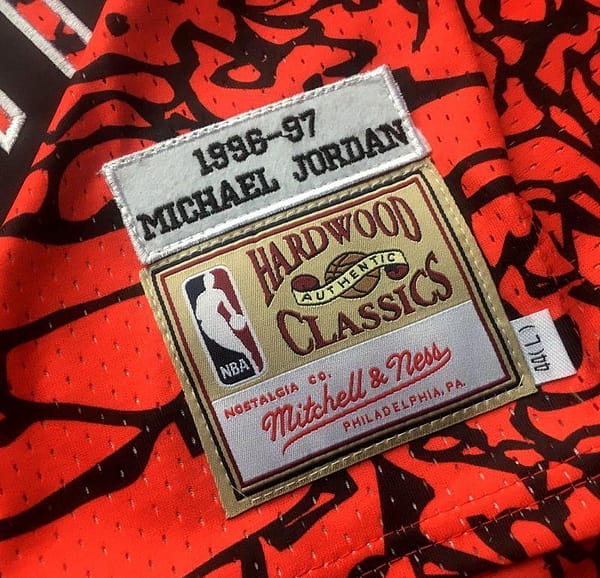 Men's Michael Jordan Red Retro Classic Team Jersey - Image 6