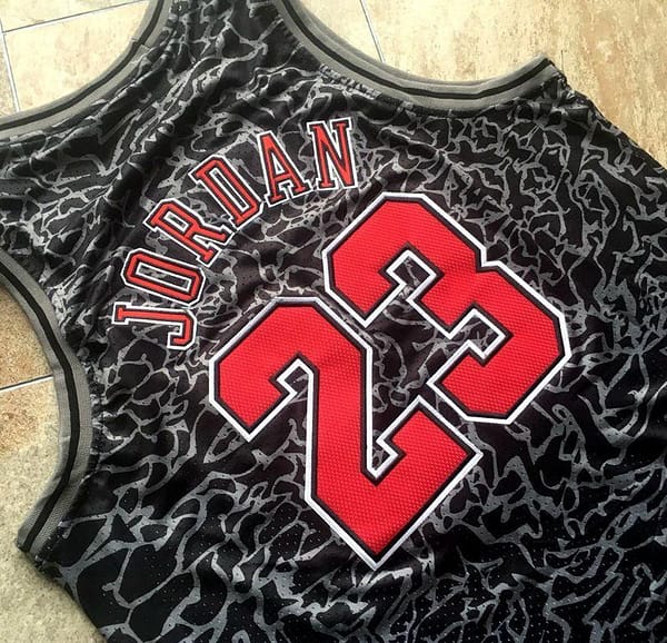 Men's Michael Jordan Black Retro Classic Team Jersey - Image 4