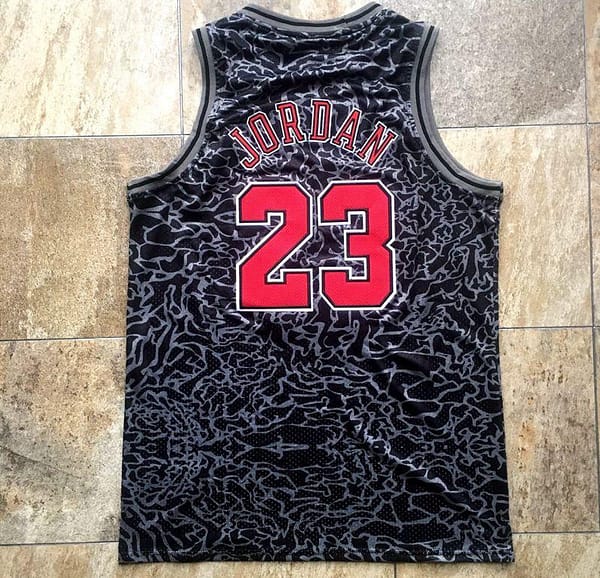 Men's Michael Jordan Black Retro Classic Team Jersey - Image 5