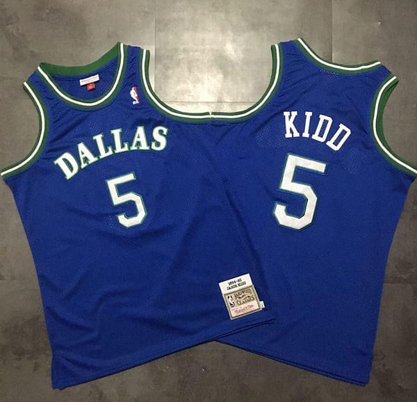 Men's Jason Kidd Blue Retro Classic Team Jersey