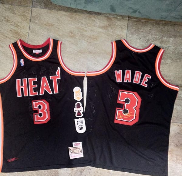 Men's Dwyane Wade Black Retro Classic Team Jersey