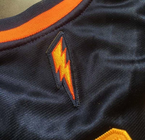 Men's Stephen Curry Navy Blue Retro Classic Team Jersey - Image 5