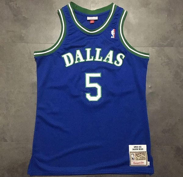 Men's Jason Kidd Blue Retro Classic Team Jersey - Image 3