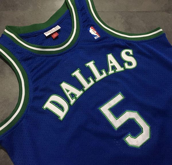Men's Jason Kidd Blue Retro Classic Team Jersey - Image 7