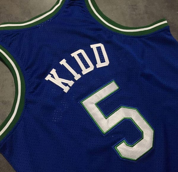 Men's Jason Kidd Blue Retro Classic Team Jersey - Image 10