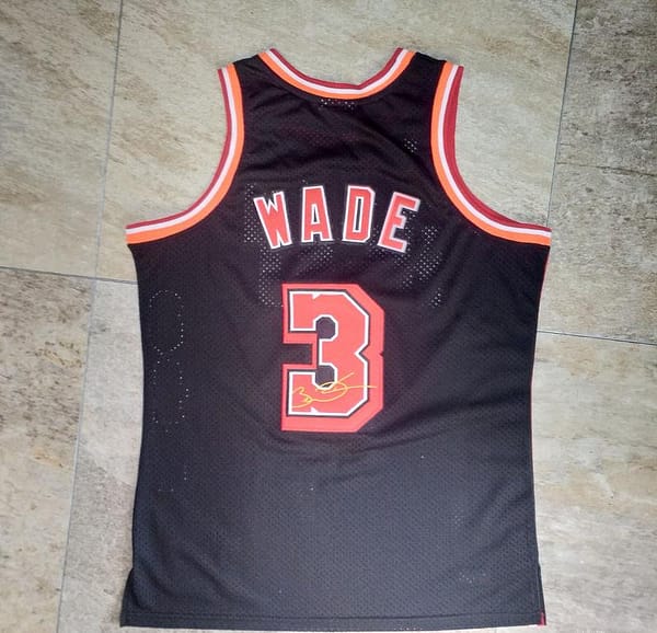 Men's Dwyane Wade Black Retro Classic Team Jersey - Image 5