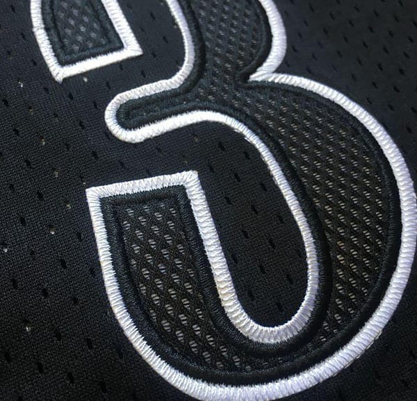 Men's Allen Iverson Black Retro Classic Team Short Sleeve Jersey - Image 4