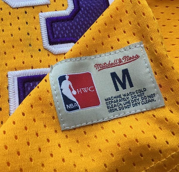 Men's LeBron James Yellow Retro Classic Team Short Sleeve Jersey - Image 2
