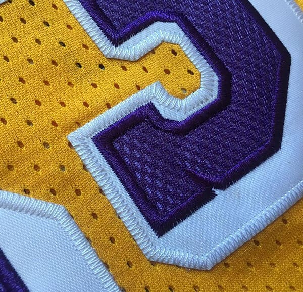 Men's LeBron James Yellow Retro Classic Team Short Sleeve Jersey - Image 7