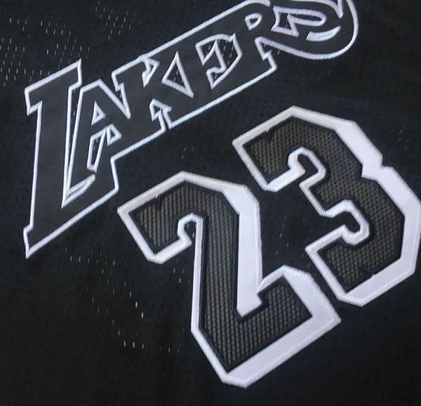 Men's LeBron James Black Retro Classic Team Short Sleeve Jersey - Image 3