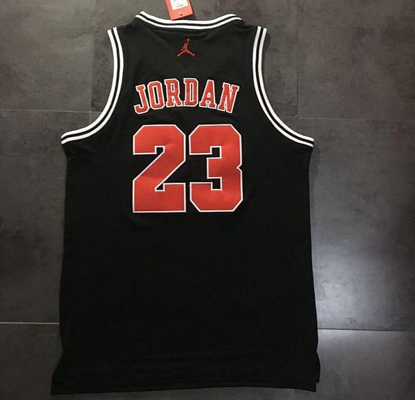 Men's Michael Jordan Black Retro Classic Team Jersey - Image 5